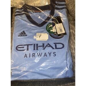NWT Adidas New York City FC Sky Blue Soccer Jersey Youth XL